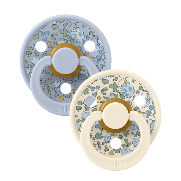 BIBS x LIBERTY Colour 2 Pack Eloise - Dusty Blue Mix size 2 - roundnipple