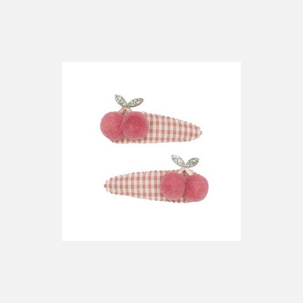 Mimi & Lula Gingham cherry clips