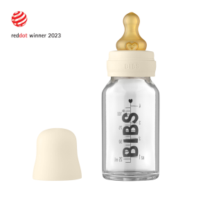 Bibs Baby Glass Bottle Complete Set 110ml - Ivory
