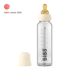 Bibs Baby Glass Bottle Complete Set 225ml - Ivory