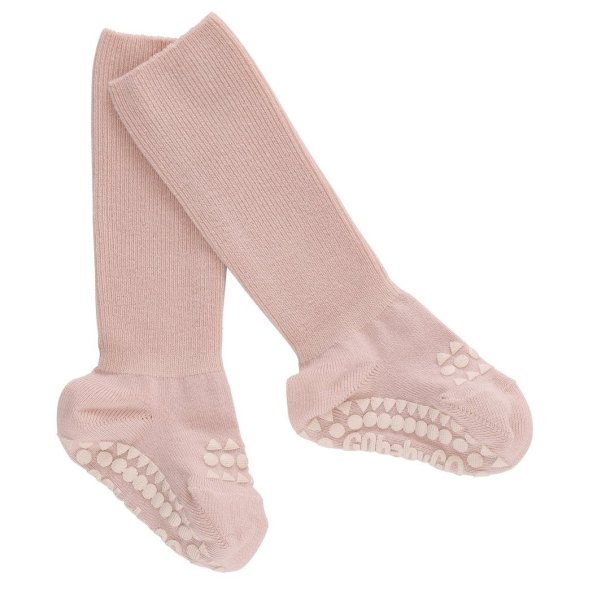 GoBabyGo skridsikre strmper i bambus - soft pink 1-2 r