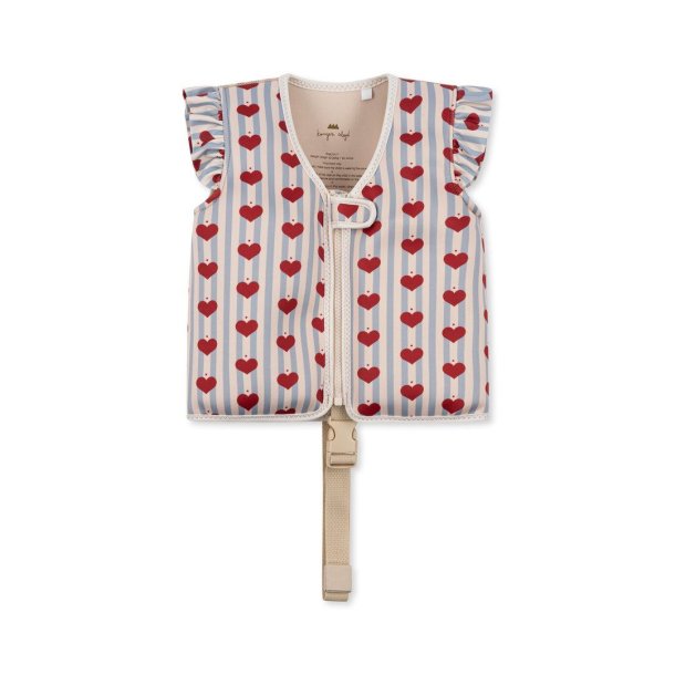 Konges Sljd neopren svmmevest med flser - amour blue stripe