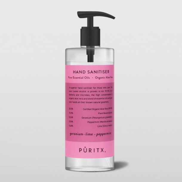 Puritx hndsprit  250ml -  Geranium, Lime, Peppermint